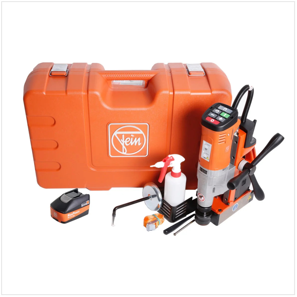 FEIN AKBU 35 PMQW 18 V Unité de perçage magnétique Universal sans fil jusqu'à 35mm + Coffret + 1x Batterie 5,2 Ah HighPower - sans chargeur(défaut)
