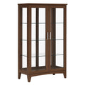 Vitrine en chêne et verre trempé brun 180 cm x 80 cm x 35 cm(Brun)