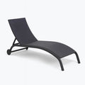 Chaise longue extérieure en aluminium et textilène noir(Noir)