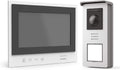 Visiophone Couleur sans Fil, Installation simple et sans fil, Portée de 350m* entre la platine de rue et l’écran, Qualité vidéo HD ,720p, mémoire interne : carte SD - Thomson Air - 512286(Gris)