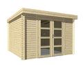Abri De Jardin Bois hanko 9m² avec Toit Plat(Bois)