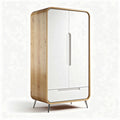 Armoire en bois et miroir 80 x 40 x 180 cm pour rangement moderne