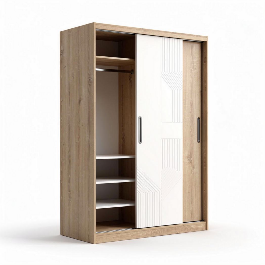 Armoire en bois avec portes coulissantes dimensions 150 x 70 x 200cm