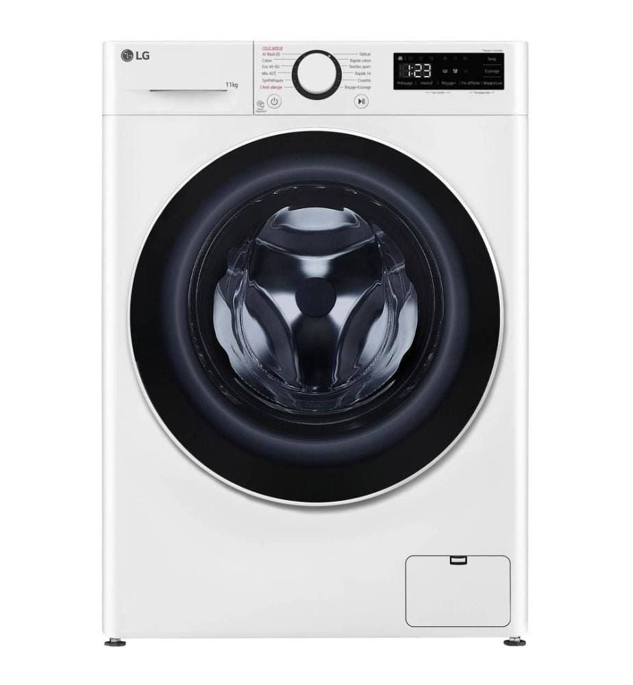 LG Lave linge hublot f14r50whs(Blanc/Noir)