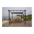 Pergola KIBA avec toit déroulant(Gris)