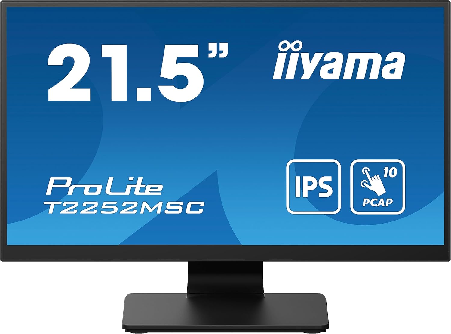 iiyama Prolite T2252MSC-B2 écran PC 54,6 cm (21.5) 1920 x 1080 Pixels Full HD LCD Écran Tactile Noir(Noir)