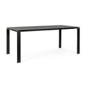 Table Benjamin en céramique noire et acier 180-90x76