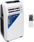 Climatiseur portatif silencieux SereneLife, 9 000 BTU, 3 en 1, avec déshumidificateur intégré, mode ventilateur, télécommande, kit d'extraction complet pour fenêtre, blanc(Blanc./12)