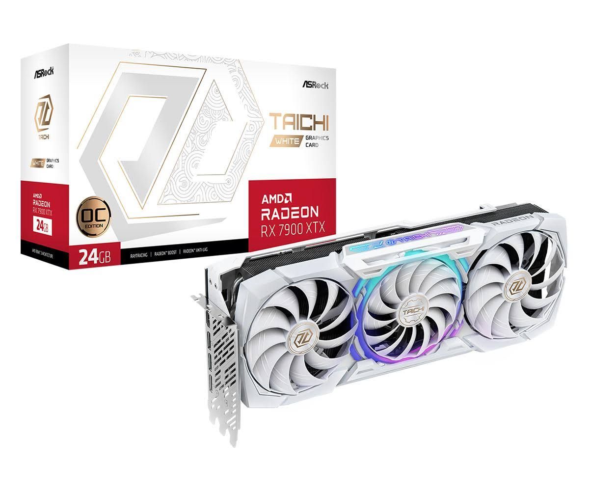 Asrock RX7900XTX TC 24GO White Graphics Card AMD Radeon RX 7900 XTX 24 GB GDDR6(Blanc)