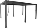 Pergola bioclimatique autoportante en Aluminium avec lames orientables - 12 m² - Anthracite - Amalfi(Anthracite)